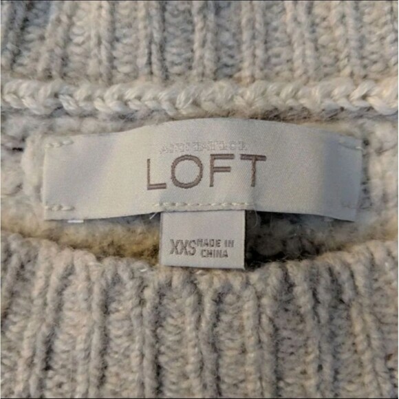 3/20 Ann Taylor Loft Open Weave Stripe Sweater XXS - Picture 3 of 4